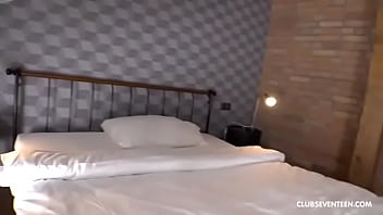 Preview 1 of Fakkug Ase - My stepsister Nata Ocean gets stuck in bed looking for her cell phone while I fuck her