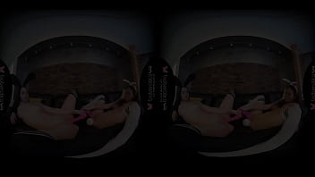 Preview 4 of The Worlds Bigest Boobs - Solo girl,  Victoria is gently pleasing Kecy Hill,  in VR