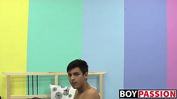 Preview 2 of Teona Azzura - Young pierced nipples twink Sebastian getting cock bareback