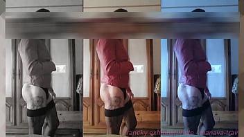 Preview 1 of Bigesst Ass In The World - je fais ma salope et me branle en Travesti,  belle &eacute_jaculation, 