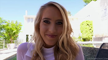 Preview 1 of Brunette Ever - JulesJordan.com - Cadence Lux On The Hunt For Big Cock