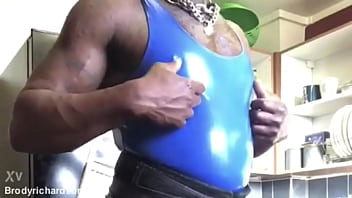 Preview 3 of Kajal Gf - Bodybuilder Rubbered Flex Nippleplay