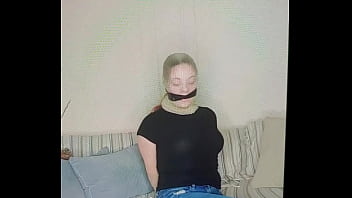 Preview 1 of Stormy Daniels Loves Bbc - Babe Bound and Gagged Pantyhose Bondage