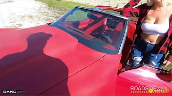 Preview 2 of Mavie Xxx - Roadside - Curvy Blonde Babe Gets Fucked By Roadside Assistance