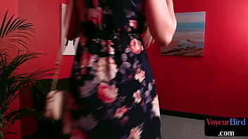 Preview 1 of Samada Nude Hot - Busty glam voyeur teasing and filming JOI sub