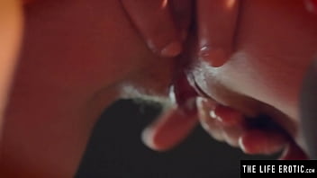 Preview 4 of Nikku - Hot sexy girl smears cream all over her big tits and hairy pussy