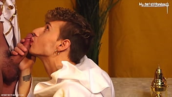 Preview 2 of Indian Sxe Marathi Video - Hot Christian Twink gets his sins forgiven after dominant holy father fucks him bareback!