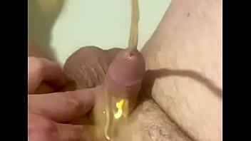 Preview 2 of Big Black Fuck Tean Cock - Yellow piss fountain