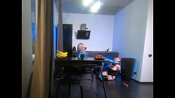 Preview 3 of Like Little Baby - Lesbian latex rubber private home video sex games,  hot sexy lesben - Arya Grander