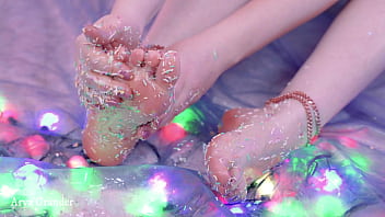 Preview 2 of Girls Big Hors Xxx - candy and glitter foot fetish close up compilation video free foot fetish porn video - Arya Grander