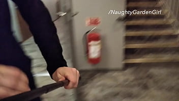Preview 1 of Butt Plug Tail Fuck - Getting Naughty in the Hotel Hallways and Elevator (Caught)