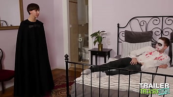 Preview 1 of Sister Brothrr - TRAILERTRASHBOYS Costumed Twinks Raw Breed After Blowjob