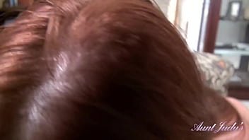 Preview 3 of Sanilon Ki Sax - AuntJudys - 48yr-old Texas Amateur Redhead Natasha SUCKS YOUR COCK (VPOV)