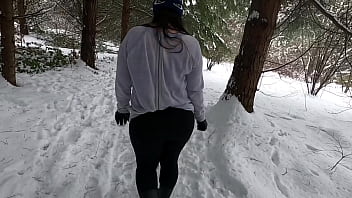 Preview 1 of Sean Cody Abel - Mom Fat Booty Hit With Snowballs in Public 4k