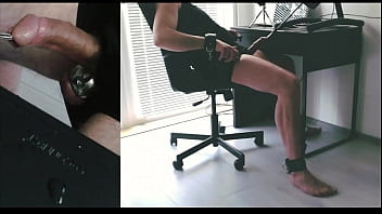 Preview 2 of Sweet Porn Video - Boyfriend didn&#039_t want to clean,  so I tied him up and went shopping