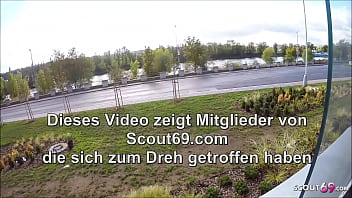 Preview 1 of Two Desi Girls Sex One Boy - Echte deutsche Teen Hure ohne Kondom auf dem Balkon gefickt