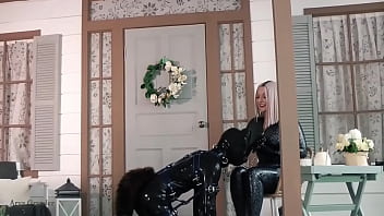 Preview 4 of X Nxwww - Female Domination Positive FemDom Video Latex rubber role Play Game Arya Grander
