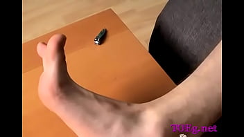 Preview 4 of Tinny Pussy Monster Cock - Foot fetish homosexual solo