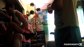 Preview 1 of Kesik Kafa Anal - The whole house takes turns on the last guy to pledge the frat