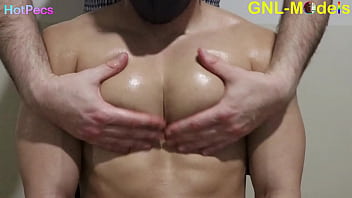 Preview 3 of Shemale Masturbation - Hot Pec worship and nipple play!