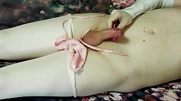 Preview 4 of Mani Xxx - [EroNekoKun] - Masturbating in White Pantyhose and Cute Silk Pantsu