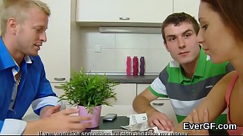 Preview 4 of Shemale Stepmom Seduce - Poor guy allows horny mate to pound his ex-girlfriend for bucks