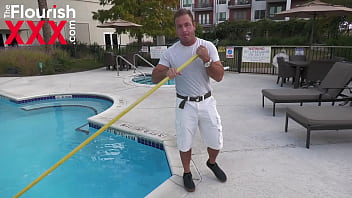 Preview 1 of Manar Amza - Pool Boy Pornstar gets picked up by Sugarmama