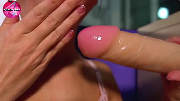 Preview 2 of Xxx Diphu Karbi Along Girls - Pretty Girl Sucks A Big Rubber Penis