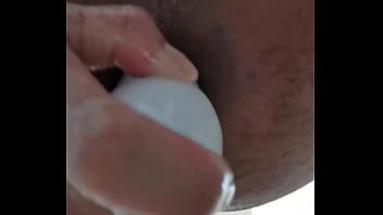 Preview 4 of Lesbian Big Ass Dildo Anal Solo - Arrombando o cuzinho com algo mais grosso