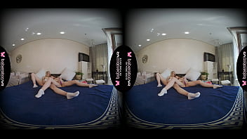 Preview 4 of Big Anal Blonde - Solo chick,  Kecy Hill makes out with Shark,  in VR