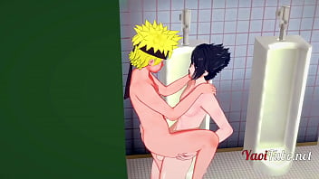 Preview 1 of Bi Gangbang Trannys - Naruto Yaoi - Naruto &amp_ Sasuke Having Sex in School&#039_s Restroom and cums in his mouth and ass. Bareback Anal Creampie 2/2