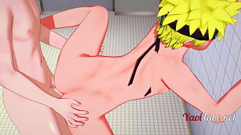 Preview 4 of Bi Gangbang Trannys - Naruto Yaoi - Naruto &amp_ Sasuke Having Sex in School&#039_s Restroom and cums in his mouth and ass. Bareback Anal Creampie 2/2