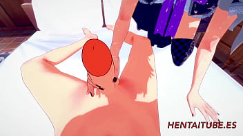 Preview 2 of Chupando Concha A Madura - Genshin Impact Hentai - Fischl having sex and enjoy doing a blowjob and being fucked with creampie 2/2