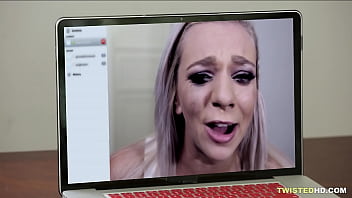 Preview 4 of Skype Ifa - Blonde girlfriend Ashley Adams has to watch how boyfriend cheats