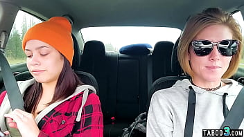 Preview 2 of Alyssa Pusy - Lesbian redhead MILF stepmother tasting her teen stepdaughter Lana Mars