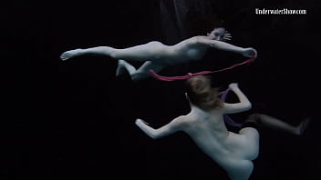 Preview 1 of Teneflix Xxx Com - Andrejka and Aneta swim naked in the swimming pool