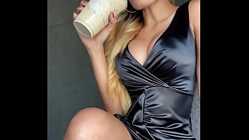 Preview 1 of Mom And Babu - Drinking coffee and masturbate in public toalete