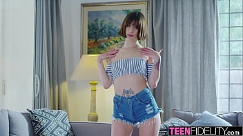 Preview 1 of Old Woman Srx With Two Young Boy - TEENFIDELITY Short Haired Spinner Silvia Soprano