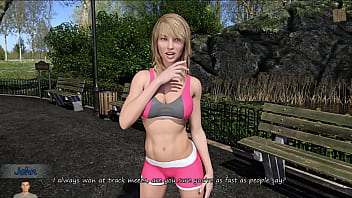 Preview 3 of Xxxhdvideonew - Big City Pleasures 9,  Training With Sexy Blonde Katia John Cannot Help But Stare At Her Big Boobs
