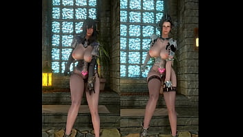 Preview 2 of Opps Downblouse - Skyrim dance Addiction R18 fancam