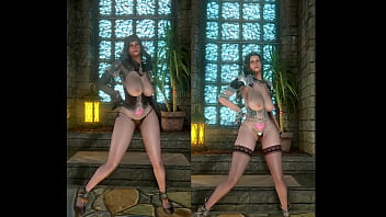 Preview 1 of Opps Downblouse - Skyrim dance Addiction R18 fancam