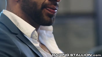 Preview 1 of Adonis Uncut - RagingStallion - Office Hunks Fuck Raw In Work Bathroom