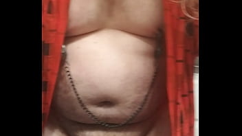 Preview 2 of X Xxmo Ves - Fat boy rubbing cock any playing with nipple clamps