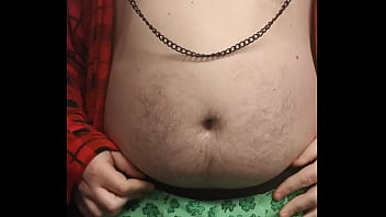 Preview 1 of X Xxmo Ves - Fat boy rubbing cock any playing with nipple clamps