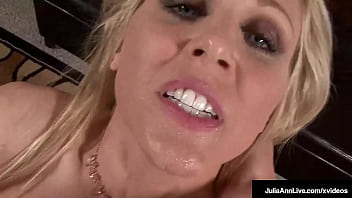 Preview 4 of Cherry Hilsom - POV With Your Cock Inside Busty Mommy Julia Ann&#039_s Expert Sloppy Mouth!