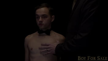 Preview 1 of Blood Pussyteaching - BoyForSale Hairless skinny twink gangbanged by in suits