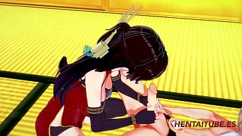 Preview 2 of Duther - Genshin Impact - Beidu Having sex with Aether and cums inside her. Blowjob,  Handjob,  Fuck and cums inside 1/2