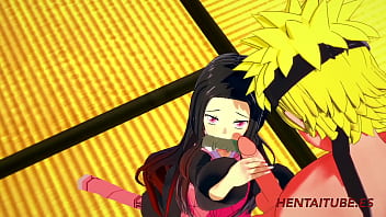 Preview 4 of Xxxsunnul - Demon Slayer Naruto - Naruto Big Dick Having Sex with Nezuko and cum in her sexy pussy 1/2