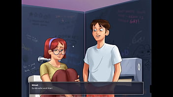 Preview 2 of Lana Rhodes Water - Summertime Saga ep 56 - Brincando escondido com a Nerd T&iacute_mida e muito Peituda