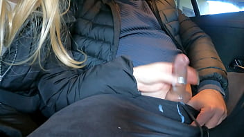 Preview 3 of Alxs Lynx - I asked the neighbor&#039_s wife to Jerk Me Off. It was a great Public Handjob in my Car